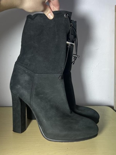 Women Aquazzura Ankle Boots Black Suede 38