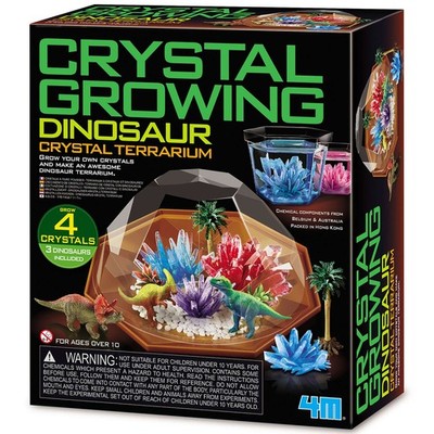 4M Dino Kristall Terrarium, Kristall wachsende Wissenschaft und Aktivität Kit für Alter 10+