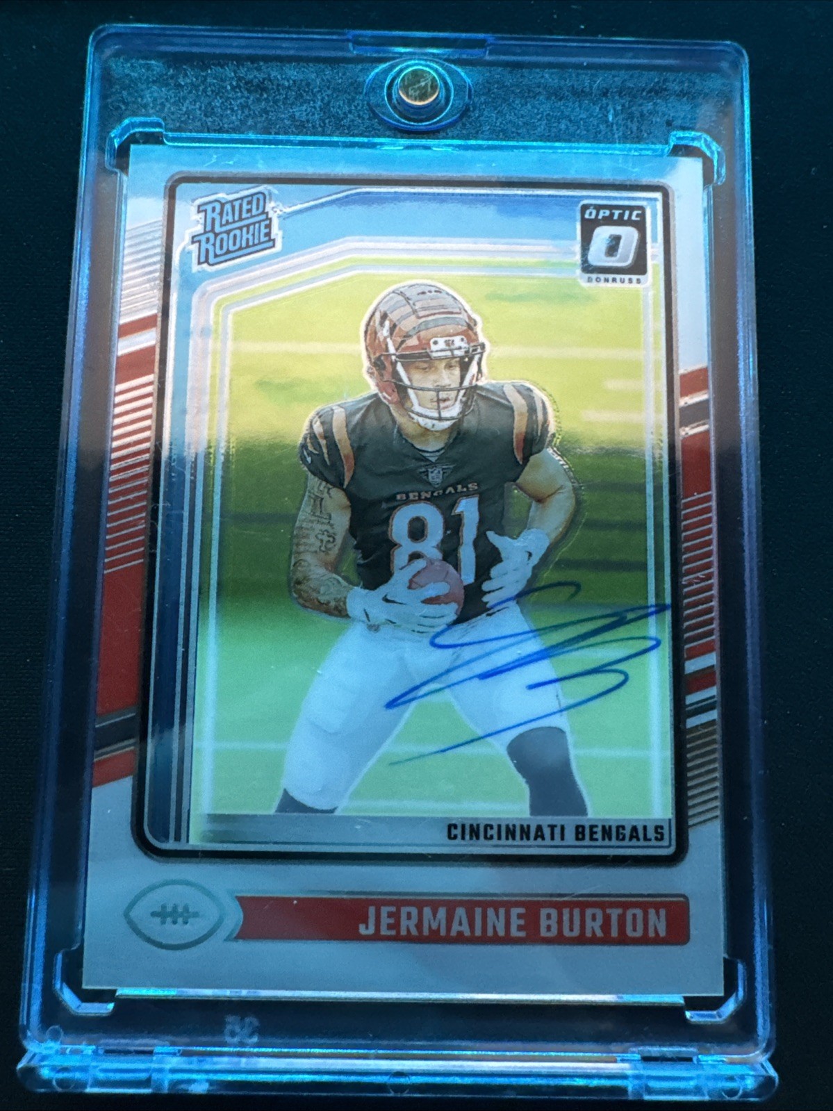 Jermaine Burton Panini Donruss Optic #251 Autograph