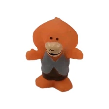 Fun Express Mini Orange Toy Figure w Blue Vest 1.5"