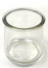 EMPTY OUI YOGURT 5oz POTS GLASS JARS W/O LABEL CRAFTS STORAGE ORGANIZE CONTAINER