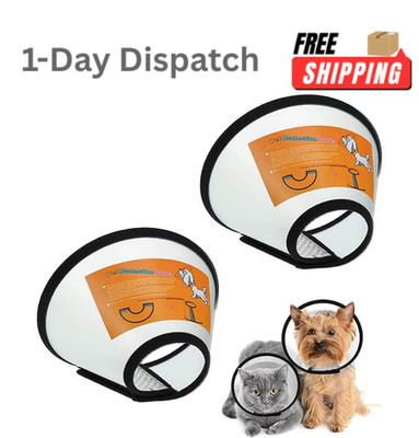 VOVIGGOL 2 Pack Cat Cones Soft Elizabethan Collar Small Cats Kitten Recovery