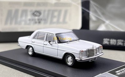 ZD Maxwell 1:64 White W114 200 Strich 8 Classic Sedan Model Diecast Metal Car BN