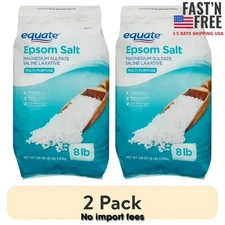 (2 pack) Equate Epsom Salt, Magnesium Sulfate, 128 oz (8lb)