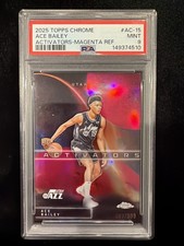 2025 Topps Chrome Ace Bailey RC PSA 9 /399 Rookie Activators Magenta Refractor 