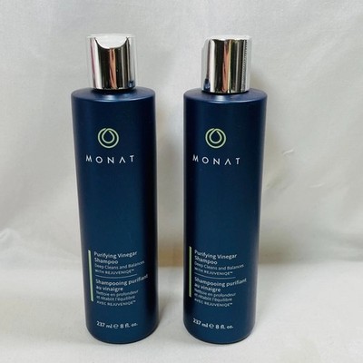 LOT of 2 Monat Purifying Vinegar Shampoo 8 fl oz Full Size Rejuveniqe NEW/SEALED