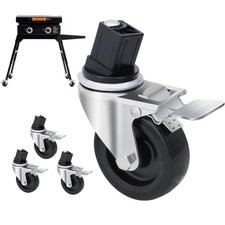 3 Inch Caster Wheels for Blackstone Griddle Stand, Wheels Kit with Brake, 360...