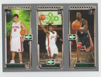 LEBRON JAMES Darko Milicic DWYANE WADE 2003-04 Topps Rookie Matrix SP RC A1