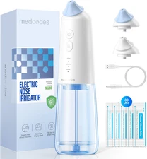 Electric Nasal Irrigation System, Sinus Rinse Machine with 30 Salt Packets, Quic