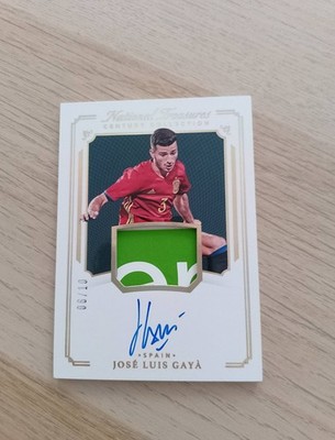Jose Gaya National Treasures Century Collection Patch Material /10 On Card Auto
