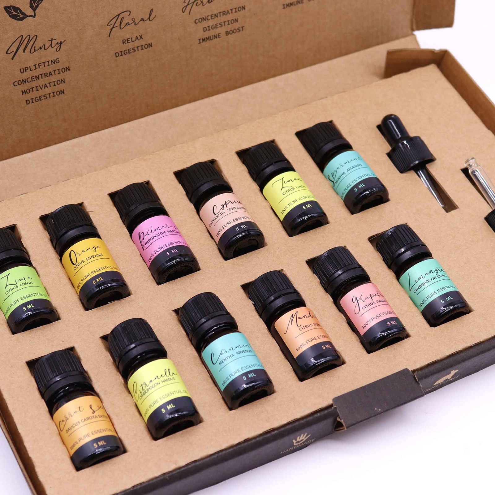 Aromatherapy Essential Oil Set - Summer Natural Self Pamper Therapy Kit UK STOCK