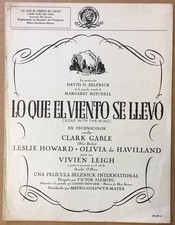 GONE WITH THE WIND Clark Gable Vivien Leigh Leslie Howard d Havilland supplement