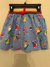 Mini Boden Skirt Girls 6 7yr Elastic Waist Iceskating Skiing Animals CUTE