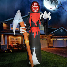 12 ft Tall Halloween Inflatable Outdoor Decoration, Blow Up Yard Decorations, Gr