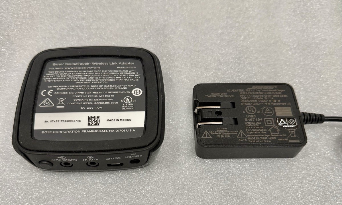 Bose SoundTouch Wireless Link Adapter Model #422921 Bluetooth WiFi