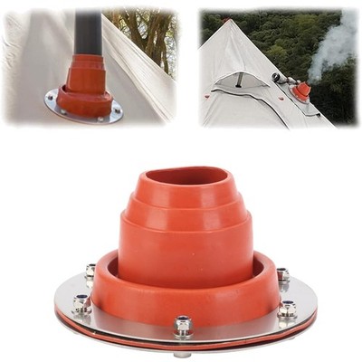 Ofenrohrdurchführung Zelt, Hot Tent Stove Jack mit Silikonrohr Beständig zu 3...