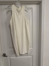 Lululemon Softstreme Back in Action Sleeveless Dress Cream White Size 8 Pocketed