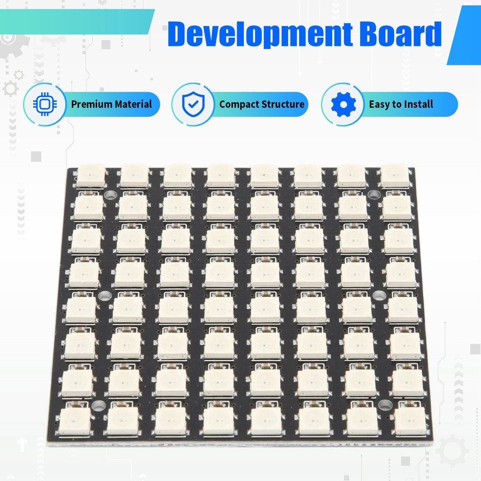 WS2812 LED 5050 RGB 8x8 LED Matrix WS2812B 8x8 64-Bit Full Color 5050 ...
