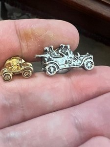 Awesome Antique Automobile style tie tack lot of 2 Car pin (D2025)