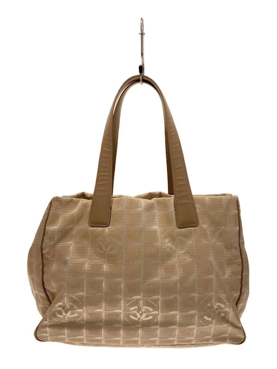 CHANEL Solid Polyester BEG Handbag Classic Timeless Design  