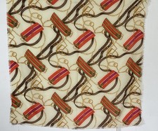 LAUREN RALPH LAUREN women s Scarf W An Equestrian Bridles Chains Design 44"/42"