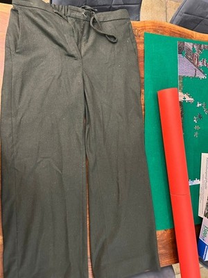 MaxMara Hose Easy Living Kollektion | Gr. 40 | Waldgrün, elastischer Bund