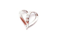 Sterling Silver 925 Diamond Heart Pendant My Daughter My Heart My Friend