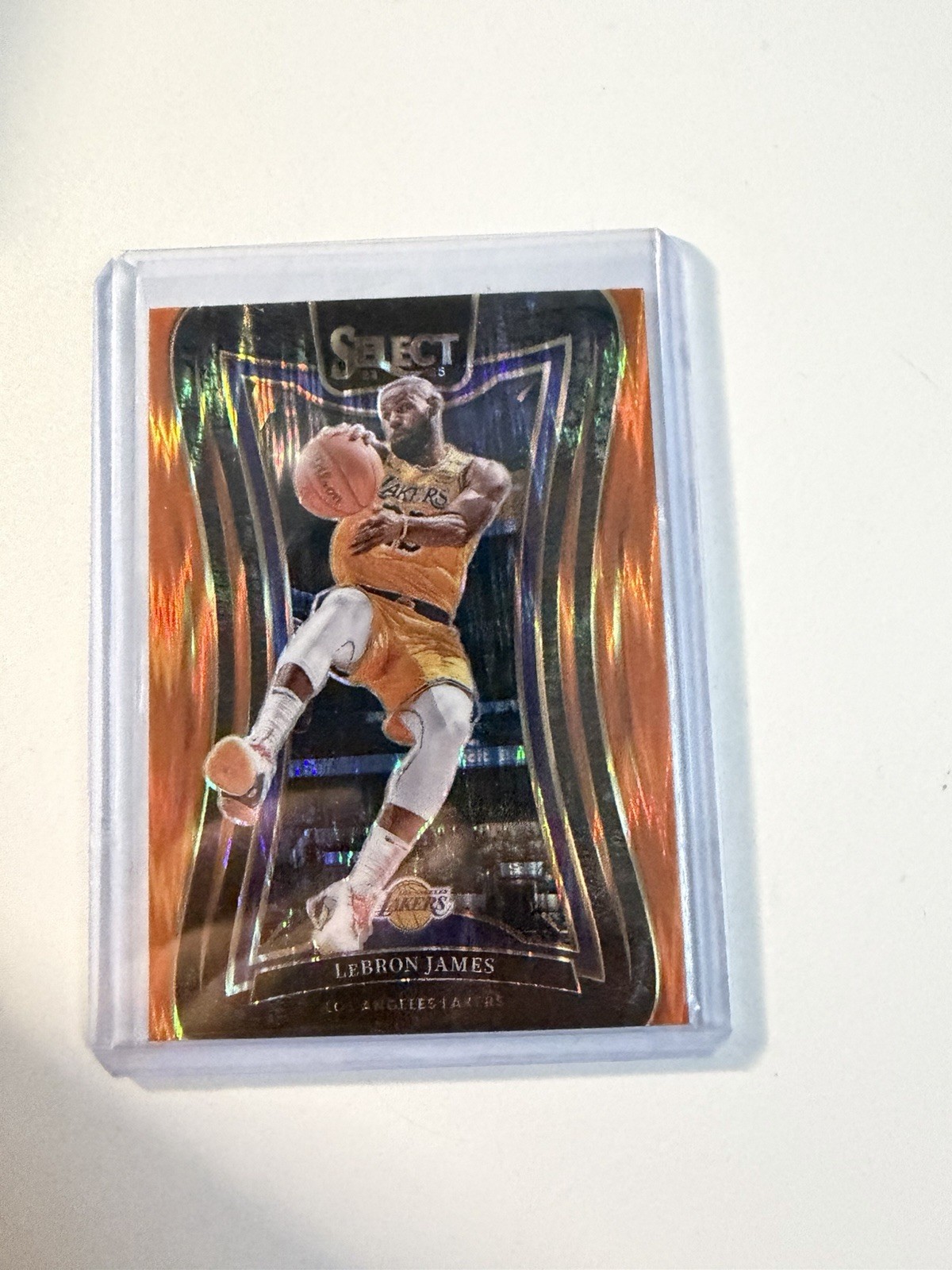 2024-25 Panini Select - Mezzanine LeBron James #310 Orange Flash Prizm