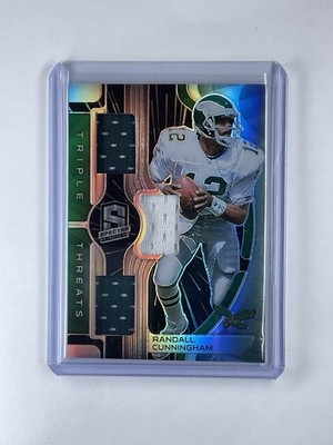 RANDALL CUNNINGHAM 2023 Spectra TT-RCU Hyper /75 Triple Threats Patch Eagles