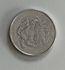 CGT free Royal Mint Tudor Beasts 2026 Queen’s Lion 1oz Platinum Coin 999.5 