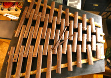 Straw Fiddle Wooden Harmonica Wooden Glachta in Case Percussion Instrument V-491