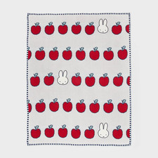 Miffy Apple Kids Throw Blanket White - Miffy by Pillowfort 50" X 60" - NWT