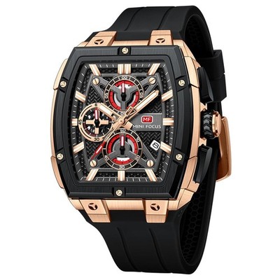 MF MINI FOCUS Men's Watch Analog Fashion Wrist Watch, Skeleton Tonneau Watch ...