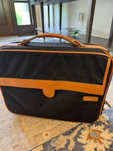 Hartmann Luggage Black Nylon Briefcase Travel Carry-On Briefcase, Laptop