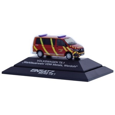 Rietze Automodelle 53955 H0 VW T6.1 Werksfeuerwehr VDM Metals Werdohl Neu