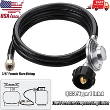 QCC1 Low Pressure Propane Regulator and 1.5m Hose Connection Kit for Gas Grill