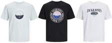 Jack & Jones Men's JORCOBIN Short Sleeve Crew Neck T-Shirt, 1XL to 6XL