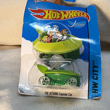 Hot Wheels The Jetsons Capsule Car HW City Diecast 1:64 Green 2015 Unopened