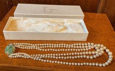 Vintage 3 Strand Faux Pearl Necklace In Liberty Box