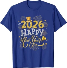 Happy New Year Party 2026 Fireworks Family Matching Unisex T-Shirt