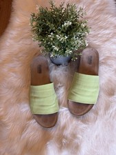 Sandalias Munro American Casita Chanclas Cómodas Deslizables Zapatos Verde Brillante Talla 9.5