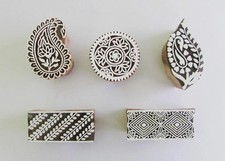 Paisley Shape Wooden Printing Block Fabric Printing Block Textile Stamps