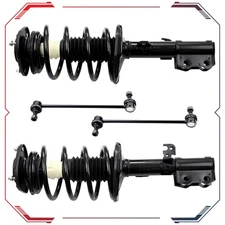 4Pcs Front Struts Coil Spring & Sway Bar Links For 2003-2008 Toyota For Corolla
