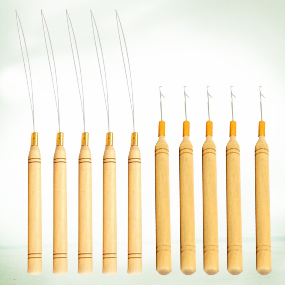 10-Piece Crochet Hook Set for Dreadlocks & Hair Extensions Braiding Needles Kit