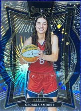 Georgia Amoore 2025 Panini Select WNBA Concourse Silver Party Prizm RC Mystics