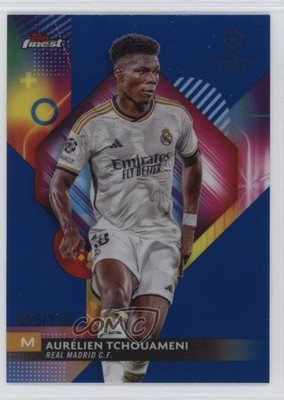 2023 Finest UEFA Club Competitions Blue Refractor /150 Aurelien Tchouameni 01ba