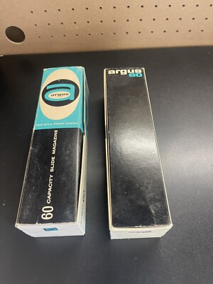 Vintage Argus 60 Capacity Slide Magazine Spill Proof Design in Box Lot of 2 (B3)