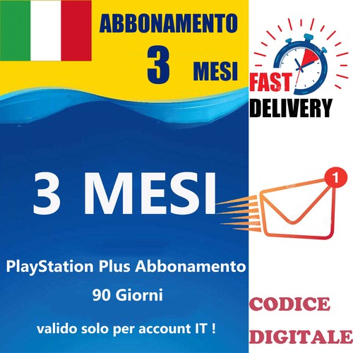 PlayStation Plus Abbonamento 3 Mesi - 90 GIORNI Codice download - IT | eBay