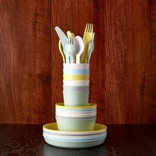 IKEA KALAS Toddler/Little Kids Plates, Bowls, Cups Silverware Bundle 6Pack Set