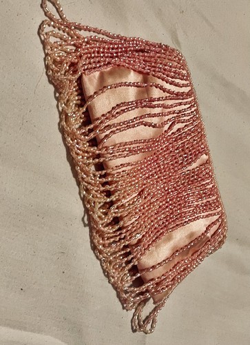 Abbigliamento donna piccola borsa rosa borsa da sera perline ad anello ballo matrimonio formale - Foto 12 di 12